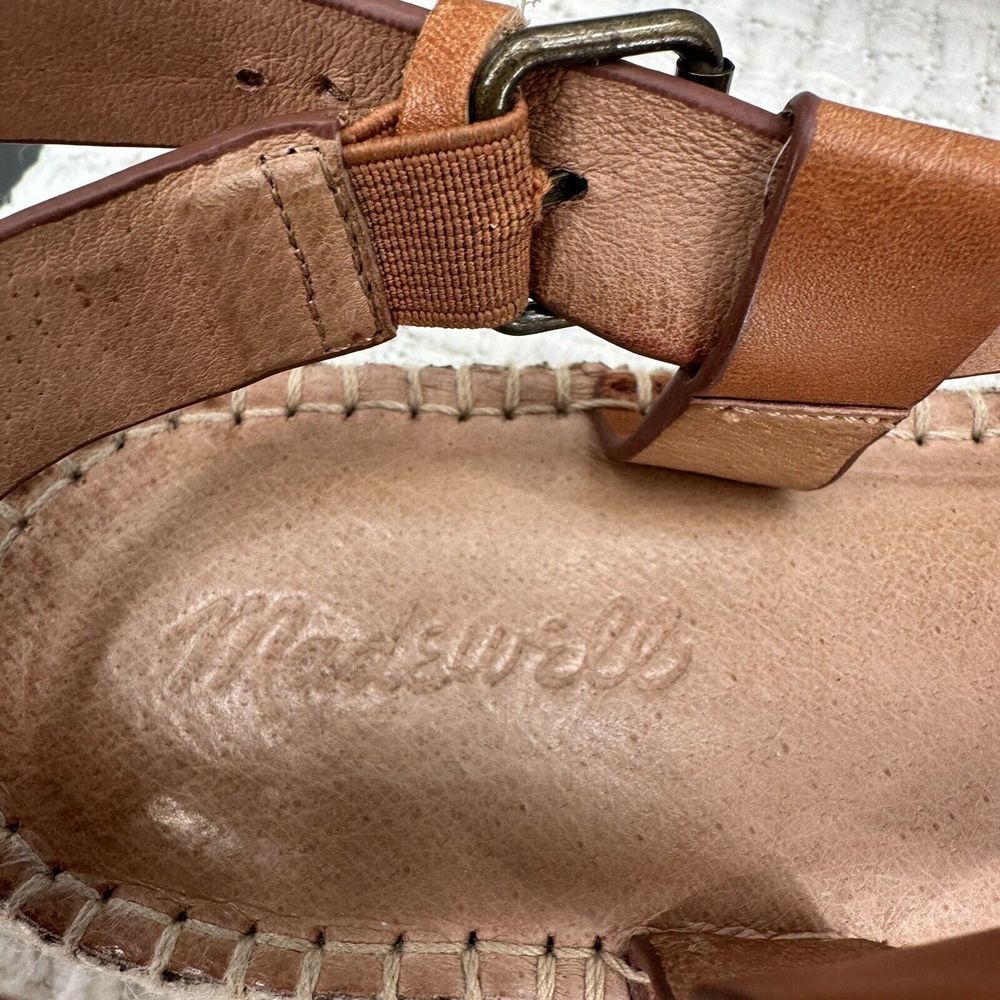 Madewell Tan Leather Espadrille Slingback Sandals - Picture 6 of 8